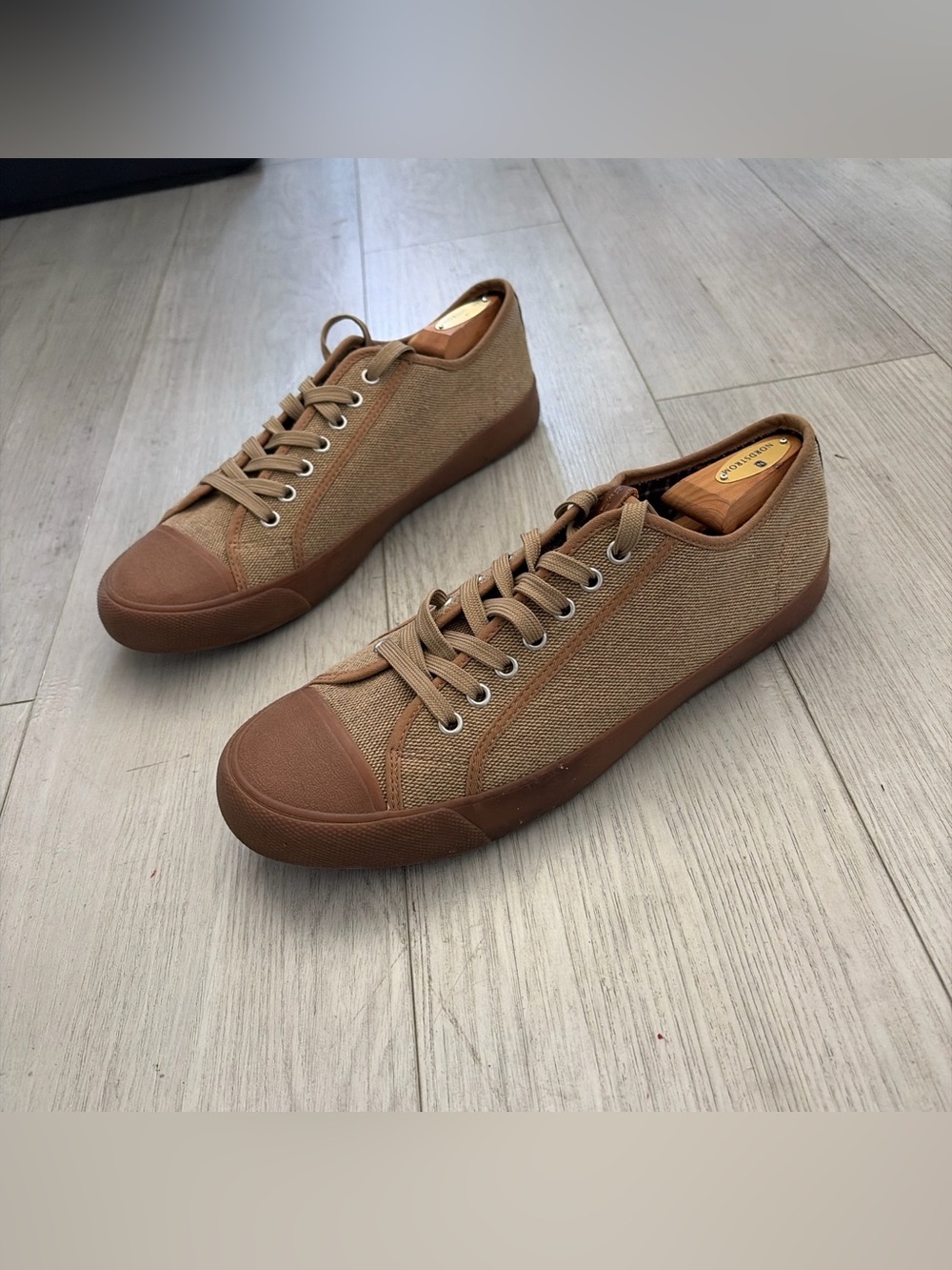 Ben Sherman Brown Canvas Low-Top Sneakers